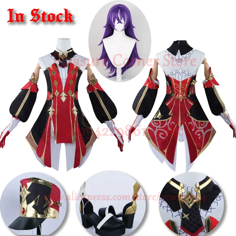 

NEW Chevreuse Cosplay Costume With Hat Genshin Impact Fontaine Chevreuse Cosplay Outfit Dress Prop Wig Shoes Full Set Uniform