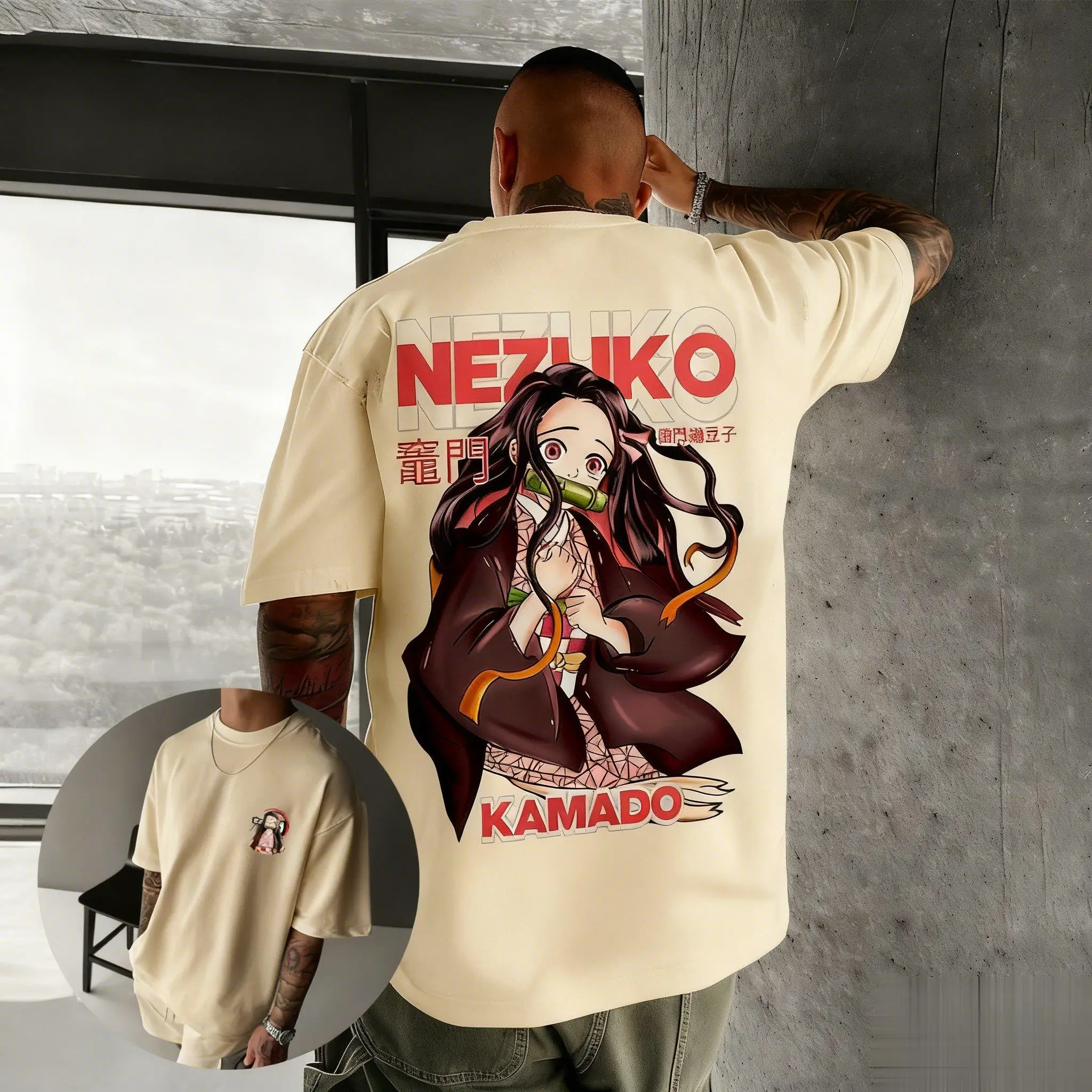 Nezuko Kimetsu No Yaiba Anime T Shirt Uomo Donna Manica corta Tee Demon Slayer Grafica Casual Magliette e camicette 2026 Estate Streetwear Cosplay