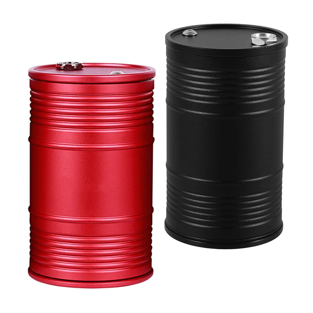

2 PCS Bucket Ashtray Alloy Desktop Ornament Auto with Lid Aluminum Ashtrays Cover Portable Car