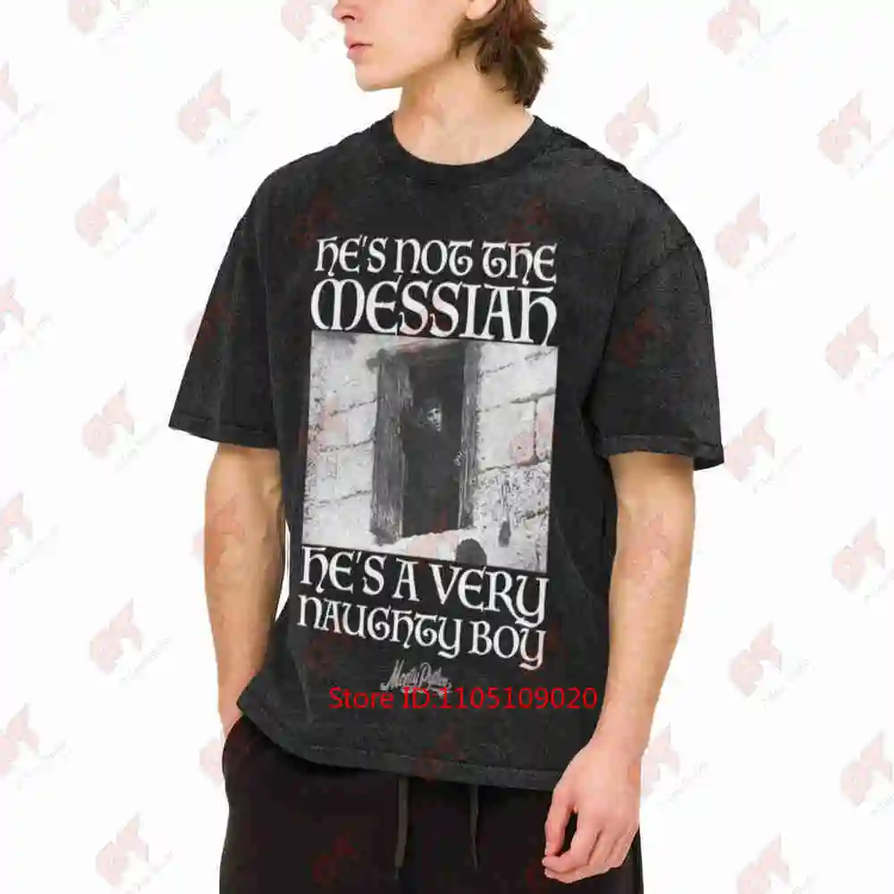 Monty Python Naughty Boy Vintage Washed Tee Pure Cotton T-Shirt