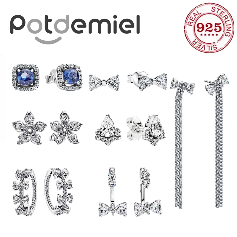 

925 silver fashion earrings - perfect original pendant, exquisite jewelry gift for girls' earrings