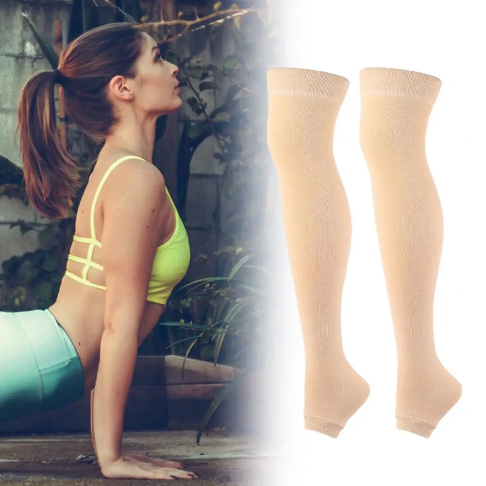 1Pair Thigh Stocking Breathable High Elasticity Exercise Costume Widen Welts Yoga Compression Socks for Yoga