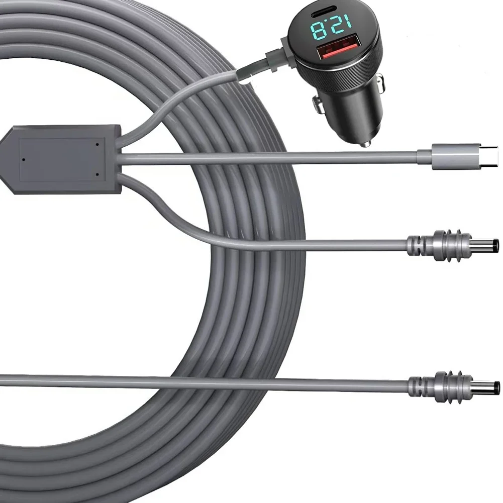 3-in-1 Vehicle Power Cable For Starlink For Mini USB-C PD And DC Input 12V-48V Digital Display For-Satellite Antenna
