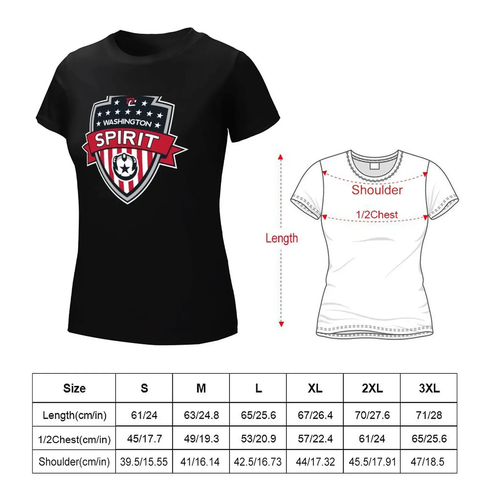 Ikona Washington Spirit Klasyczna koszulka damska moda koreańska Estetyczna odzież T-shirty dla kobiet