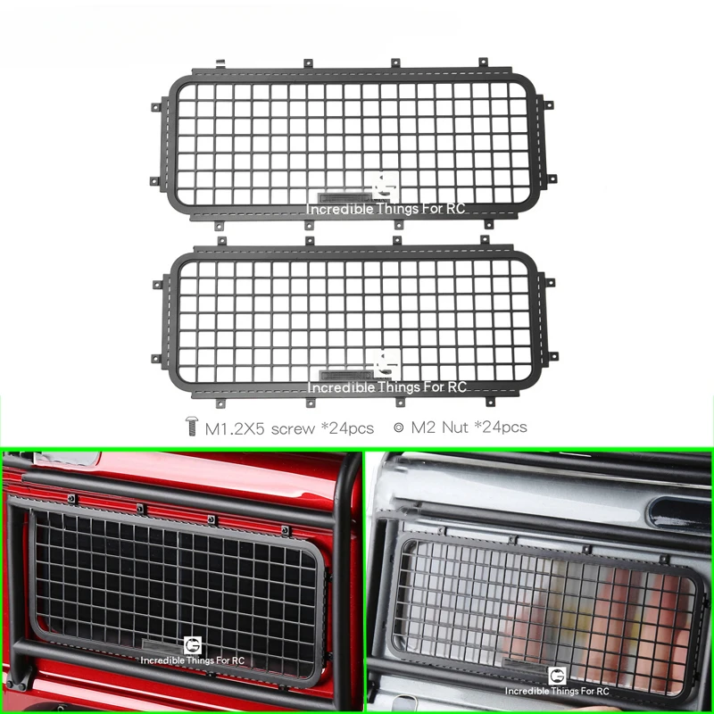 1pcs Metal Side Window Net for 1/10 RC Crawler Car Traxxas TRX4 Defender AXIAL SCX10 RC4WD RTG KM