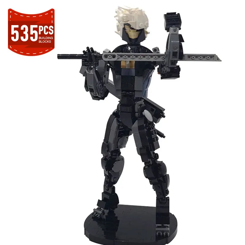 

MOC Game Series Metal Geared Action Figure Raiden Building Blocks Assembly Model MOC-152066 Game Figure Brick Toy Holiday Gift