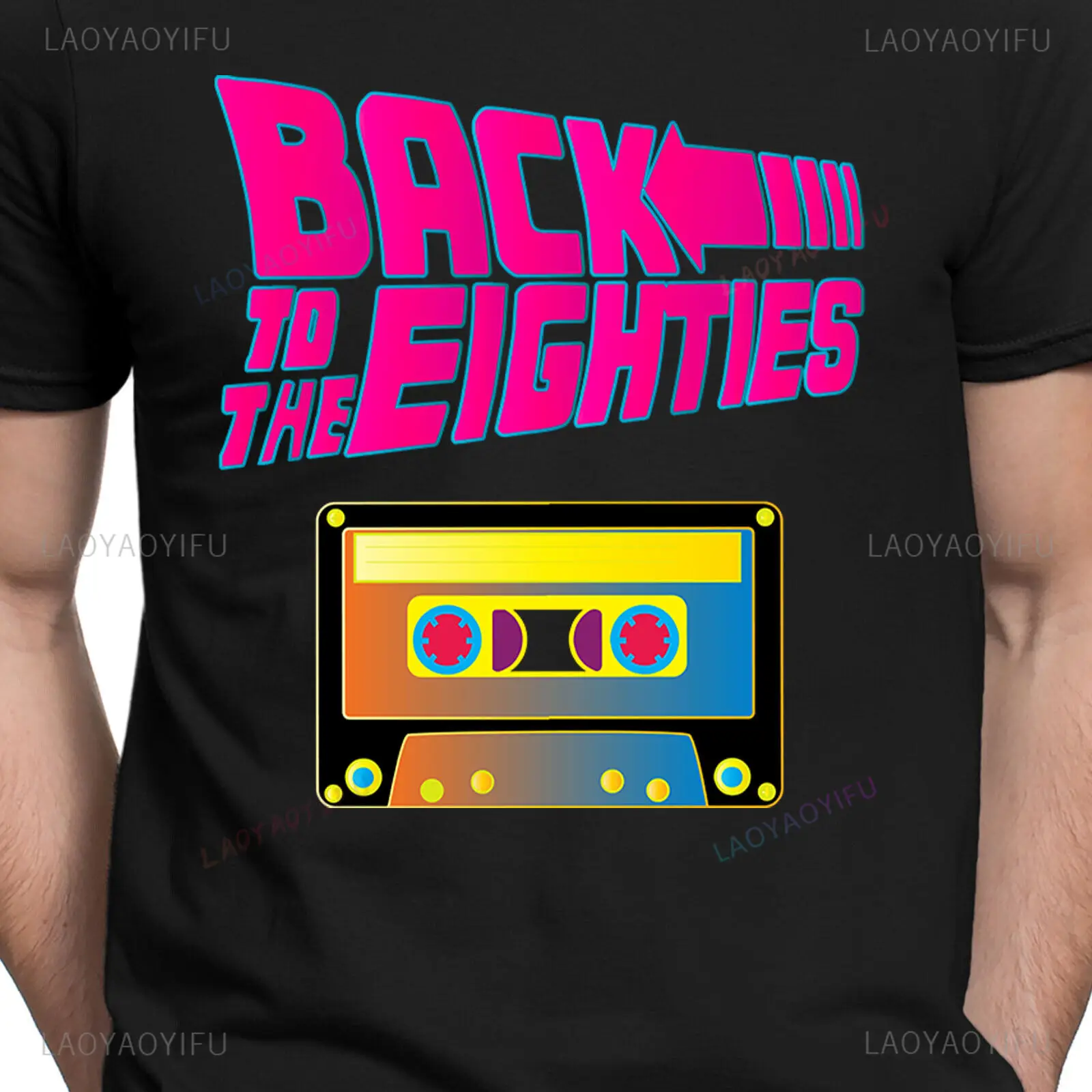 Back To The Eighties 80s Party Dance Club Retro Mens T-Shirts Streetwear Men's Clothing Tops Harajuku Top Women Man Clothes Y2k