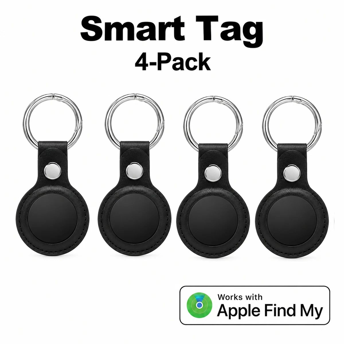 1-4 Pack Anti-Lost Smart Tracker Tag for Apple Find My (iOS), Silicone Item Finder with Voice Locate for Keys, Bag, Toys