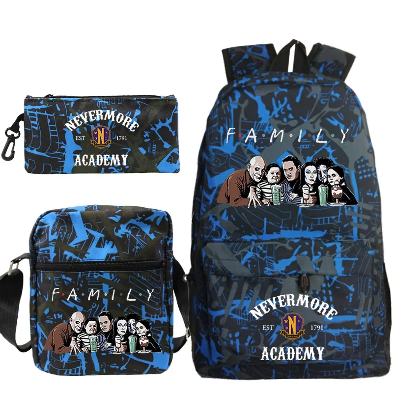 American TV Backpack WEDNESDAY Friends School Bags for Teenage Girls Black Backpacks Men Laptop Backpack Women Schoolbag Escolar