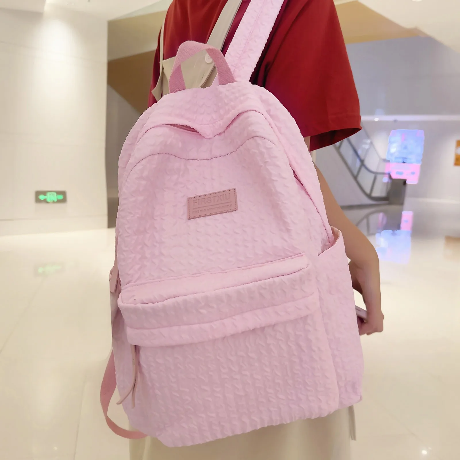 Kawaii Nylon Student Book Bag Women College Backpack Girl School Bags Travel Cute Trendy Backpack Korean Style Laptop Backpack