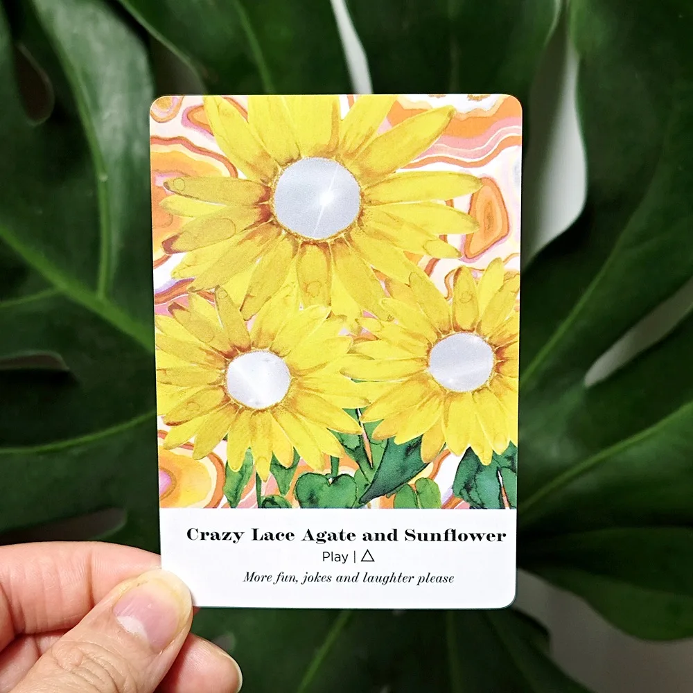 50 Pcs Cards 10.4*7.3cm Earth Alchemy Oracle Card Deck Connect To The Wisdom and Beauty of The Plant and Crystal Kingdoms