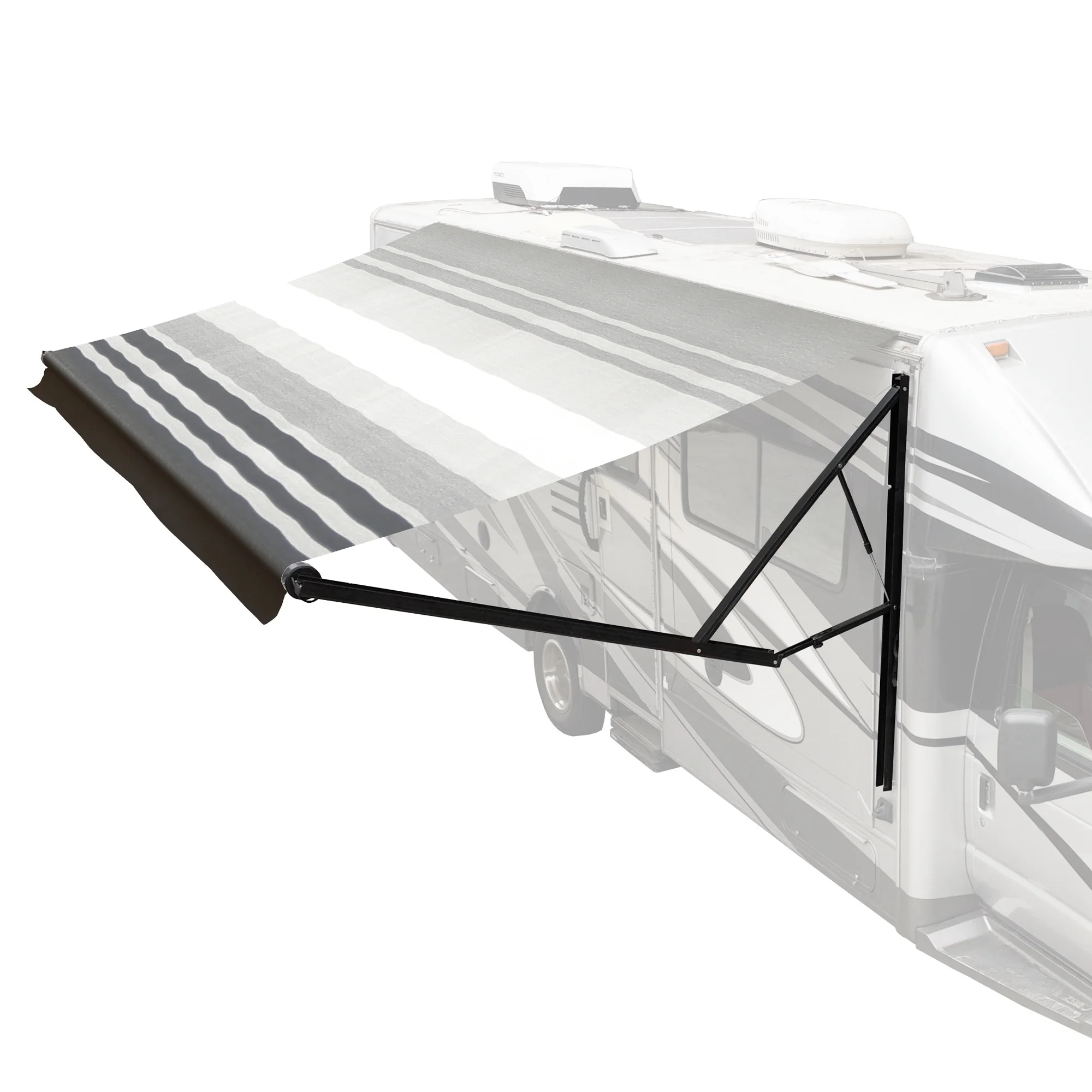 

Wareda Motorized Large Roll Out Camper Rv Awning 5 Meters Sun Shade Light Electric