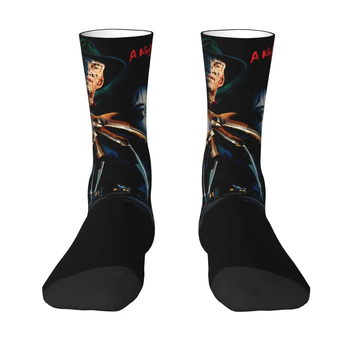 Elm Street Nightmare Stockings F-Freddy K-Kruger Horror Graphic Socks Autumn Anti Skid Socks Couple Climbing Comfortable Socks