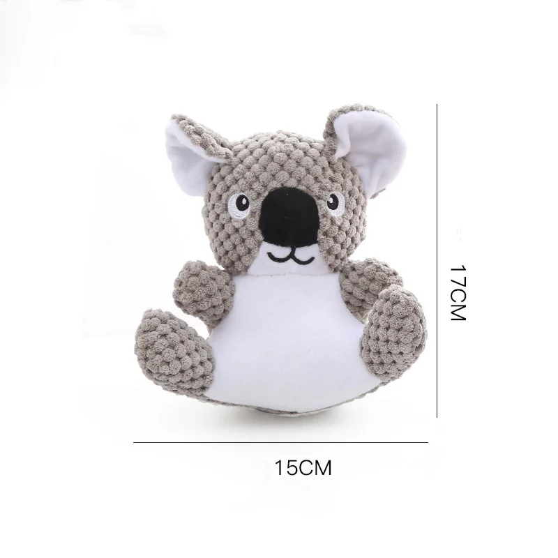 Funny Squirrel Koala Plush Dog Squeaky Toys Small Large Dogs Interactive Bite Resistant Toy Pets Accessories Supplies