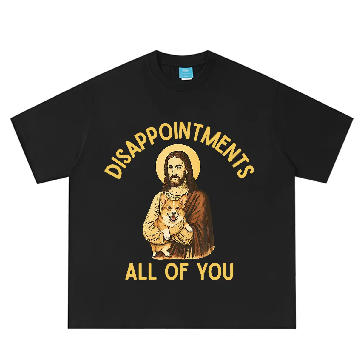 Disappointments All of You Funny Jesus Holding Dog Meme T Shirt Men Women Vintage Fashion T-shirt Summer Cotton Casual T-shirts