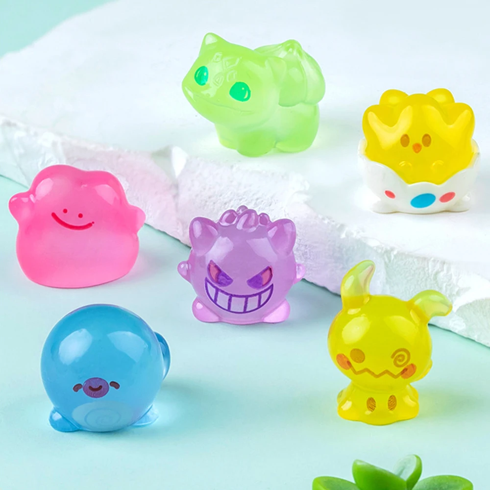 6 Stück/Set Anime-Figuren, niedliche Cartoon-Kawaii-Statuen, Sammelobjekte, Pocket Monsters-Modell, Kawaii-Desktop-Dekoration, Geschenk – Detail 4