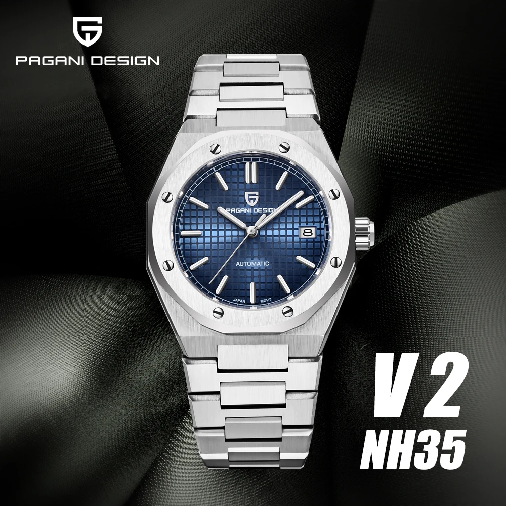 

PAGANI DESIGN Sports Men's Military Mechanical Automatic Watches NH35 Stainless Steel Sapphire waterproof reloj hombre watch