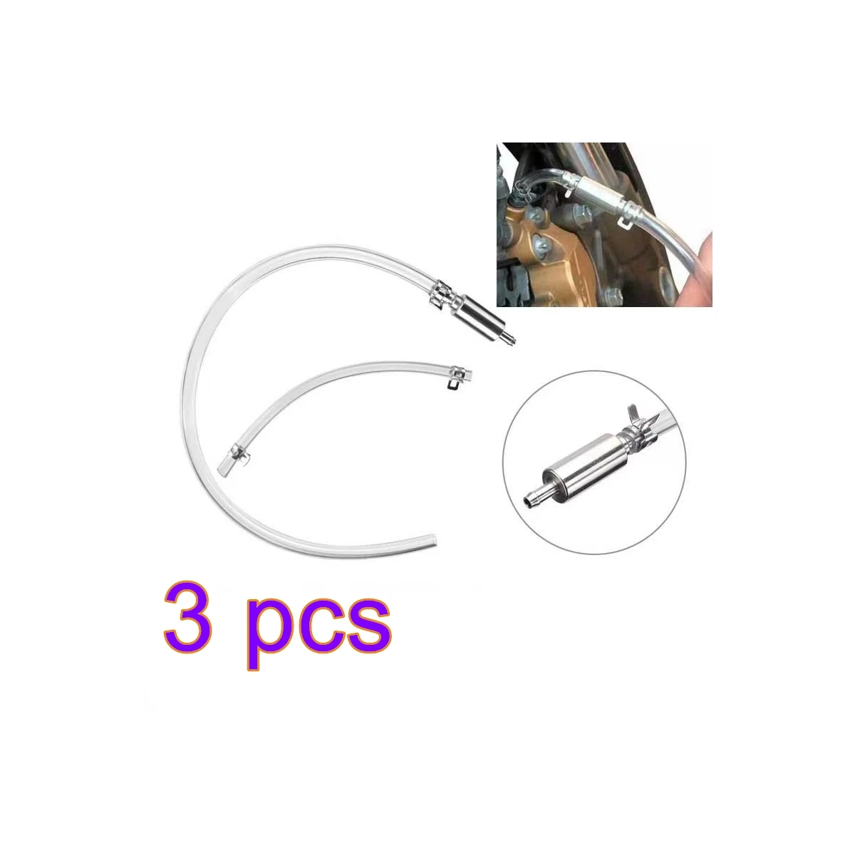 Motorcycle Fuel Filler Tube One Way Valve Oil Extraction Siphon Pump Hydraulic Brake Bleeder Tool Gas Transfer Hose
