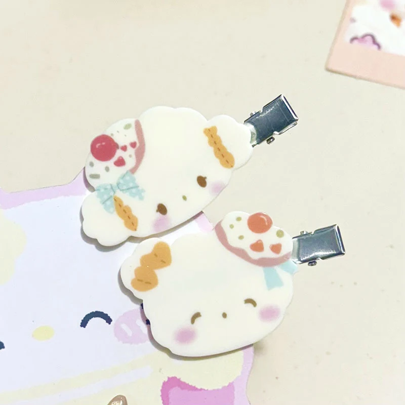 Sanrios Acrilico Carino Fermagli Per Capelli Kawaii Animale Del Fumetto Hellokittys Cinnamoroll Forcella Laterale per Le Donne Accessori Per Capelli Delle Ragazze Regalo