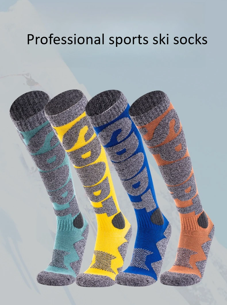 

Fanceey 1 Pair Cotton Winter Warm Ski Socks for Man Thicker Sports Snowboard Cycling Soccer Socks High Elastic Thermal Socks