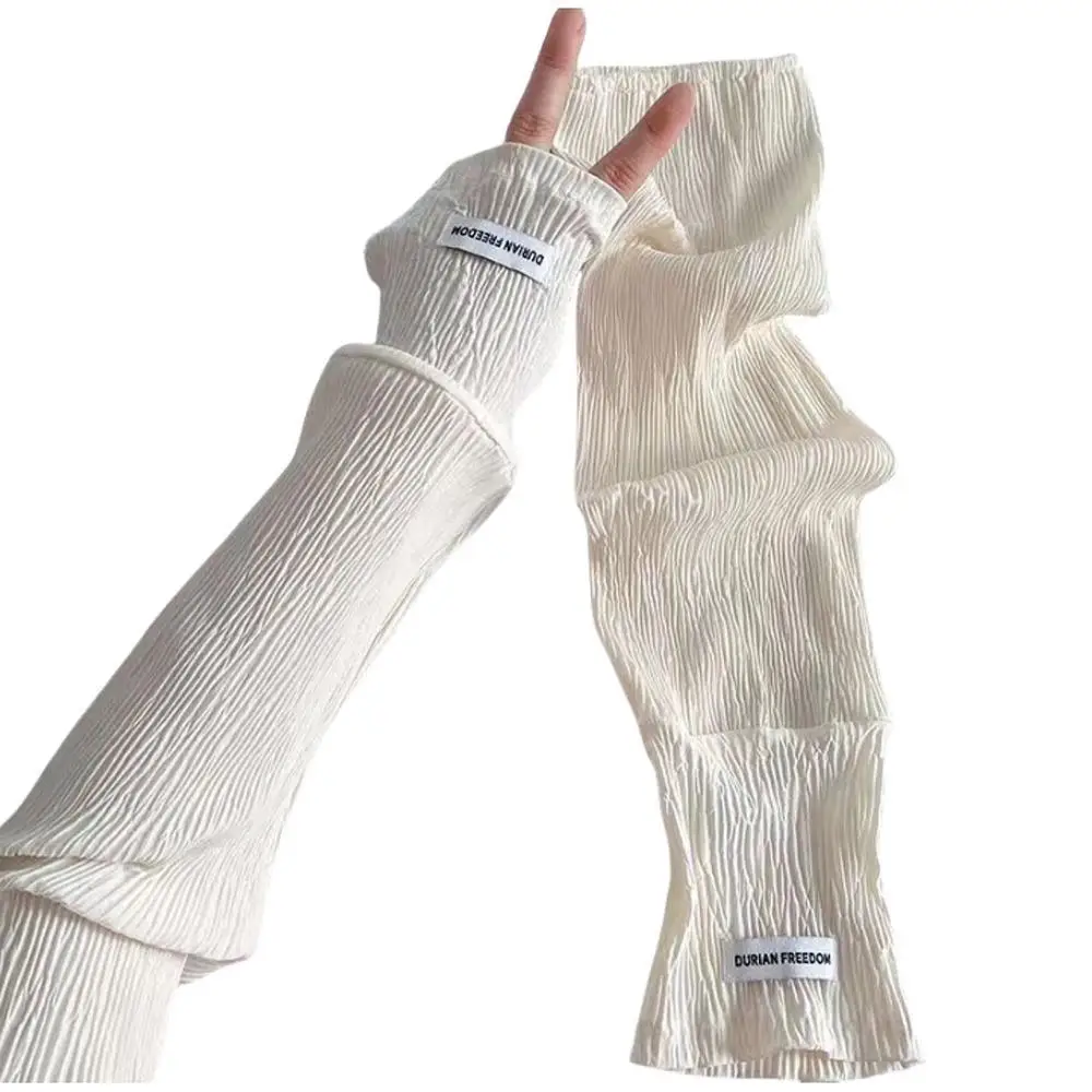 AliExpress YJSFG HOUSE Fashionable Loose Thin Ice Sleeve Gloves Outdoor Driving Cycling Arm Sleeve Summer Ice Silk Sleeves Men Women Cool Hand Sleeve