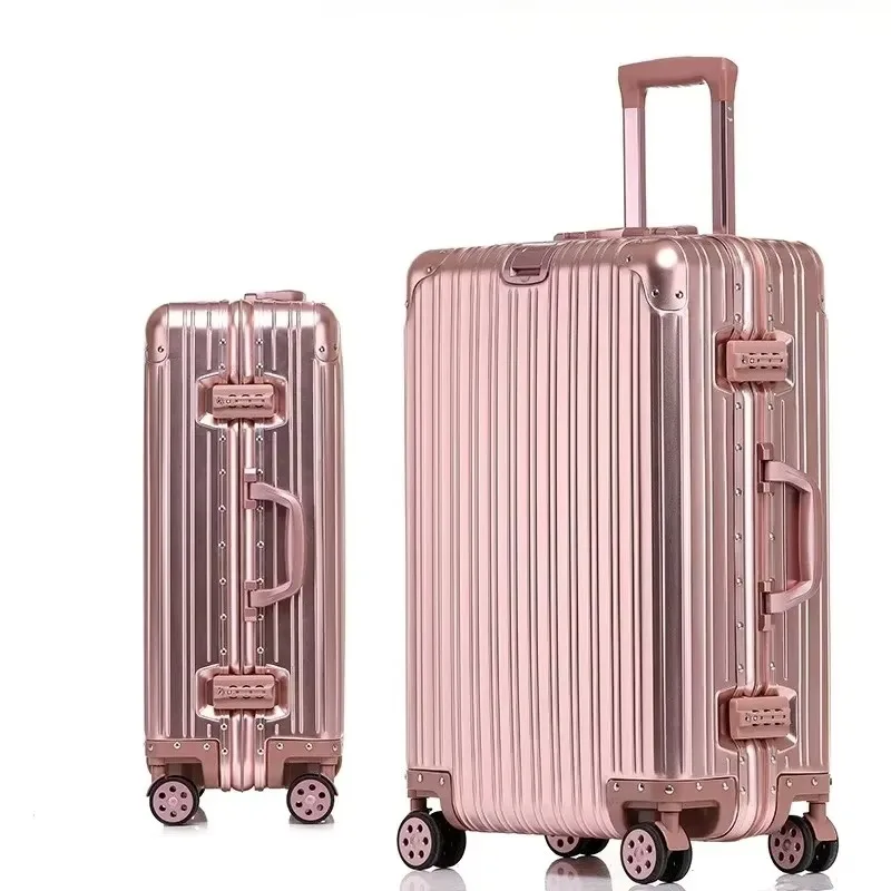 100% aluminium-magnesiumlegering reiskoffer Hoge kwaliteit rolbagage 20/24/26/29 '' Trolleybagage Handbagage Cabinekoffer