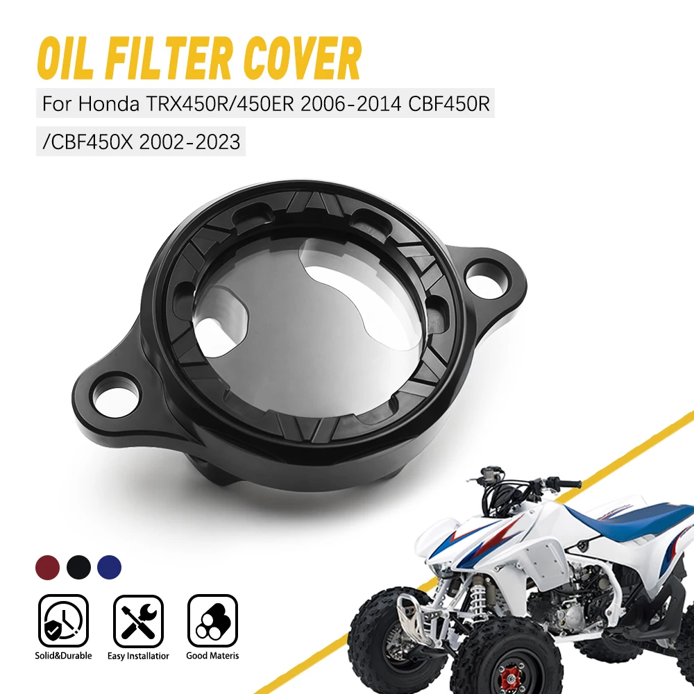 

Engine Oil Filter Clear Cover For Honda TRX450R 2006-2009 TRX450ER 2006-2014 CRF450R 2002-2008 CRF450X 2005-2017 CNC Parts