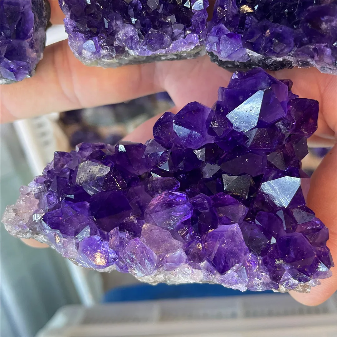 AAA+ Hot Stone Natural Raw Amethyst Cluster Block Deep Purple Color Crystals Teeth Sell In Bulk Balance Decoration 2025