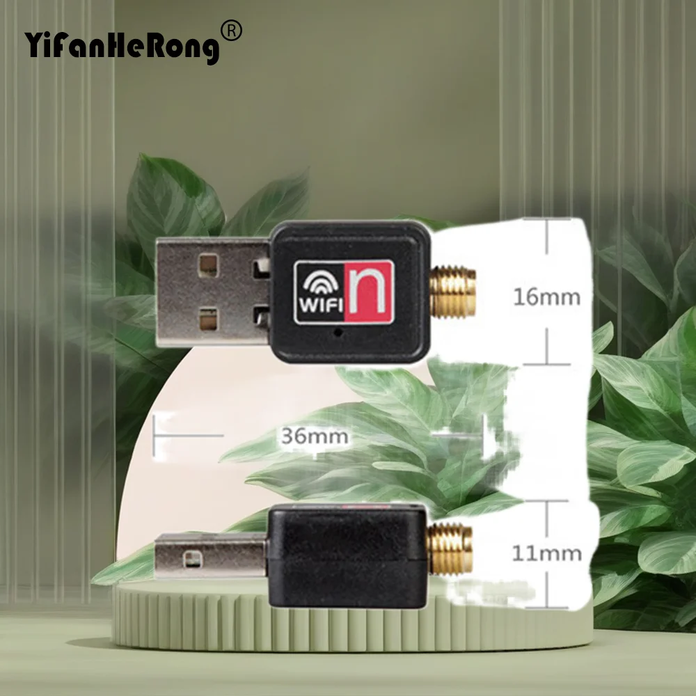 

Беспроводная сетевая карта Wi-Fi USB 2.0 150M 802.11 b/g/n, LAN-адаптер с поворотной антенной для ноутбуков и ПК, мини-адаптер Wi-Fi