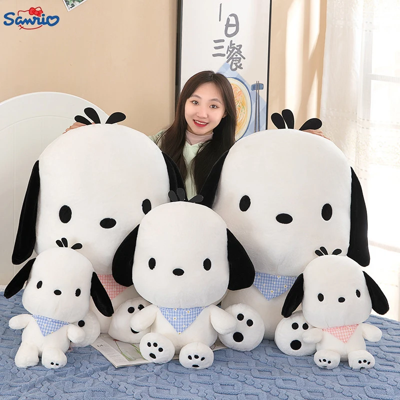 

40/50/70/90cm New Sanrio Pochacco Plush Toy Sleeping Pillow Cartoon Stuffed Soft Dolls Kawaii Room Decoration Gifts Toys