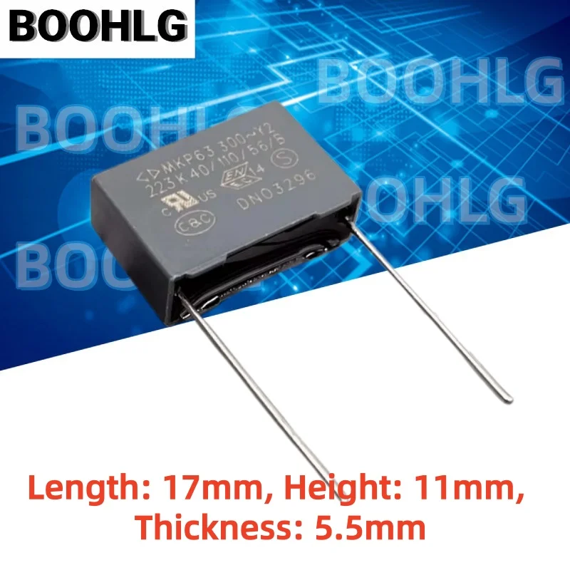 10PCS Xiamen Farah MKP 223 22nf 0.022uf 300v 1000v 1kv Y2 Safety Capacitor P15