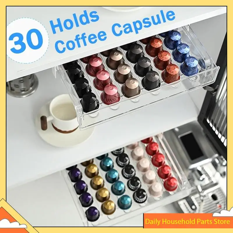 Органайзер для капсул для кофе Fornespresso Держатель для капсул 30 емкостей Прозрачный ящик-органайзер и подставка под шкафом ГОРЯЧИЙ!