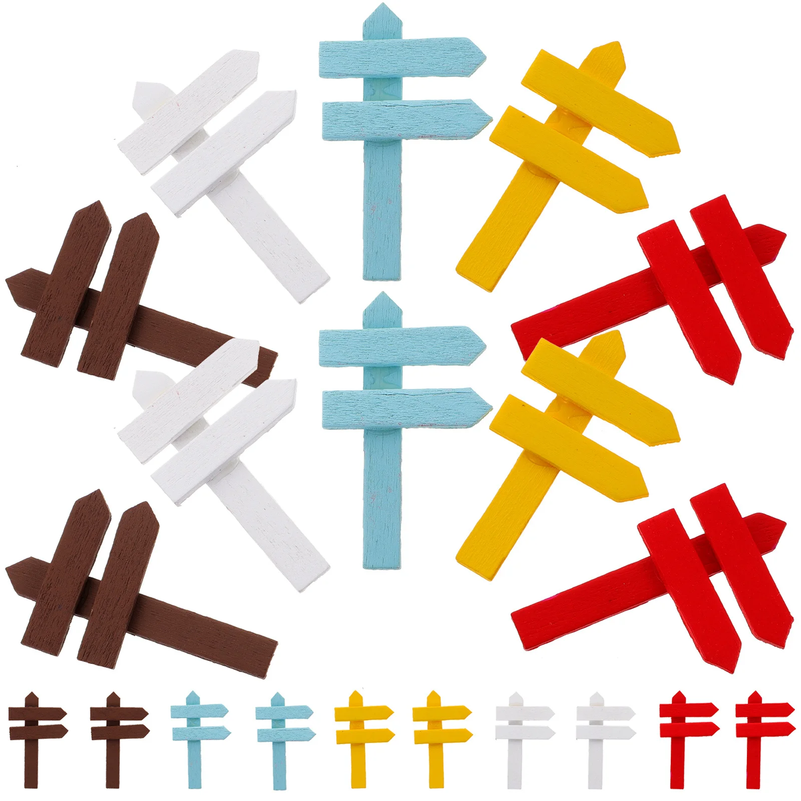 25 Stücke Miniatur Holzzaun Mini Haus Zubehör Exquisite Handwerkskunst Garten Werkzeug Requisiten Haus Mini Spielzeug Miniatur Werkzeug