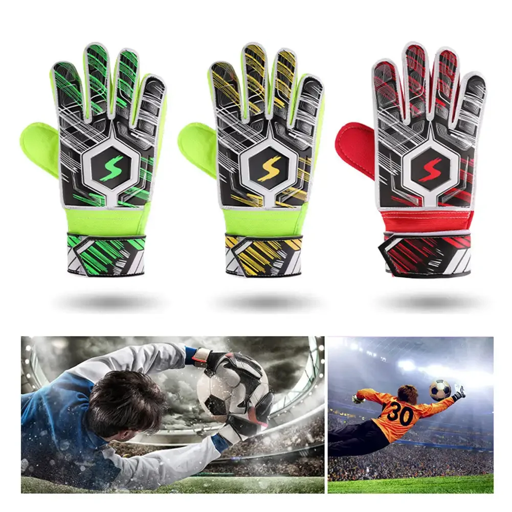 1 Pair Adult Child Rubber Football Gloves Sport Goalkeeper Anti-slip Gloves Goalkeeper Neutral Men Women Goalie Gloves