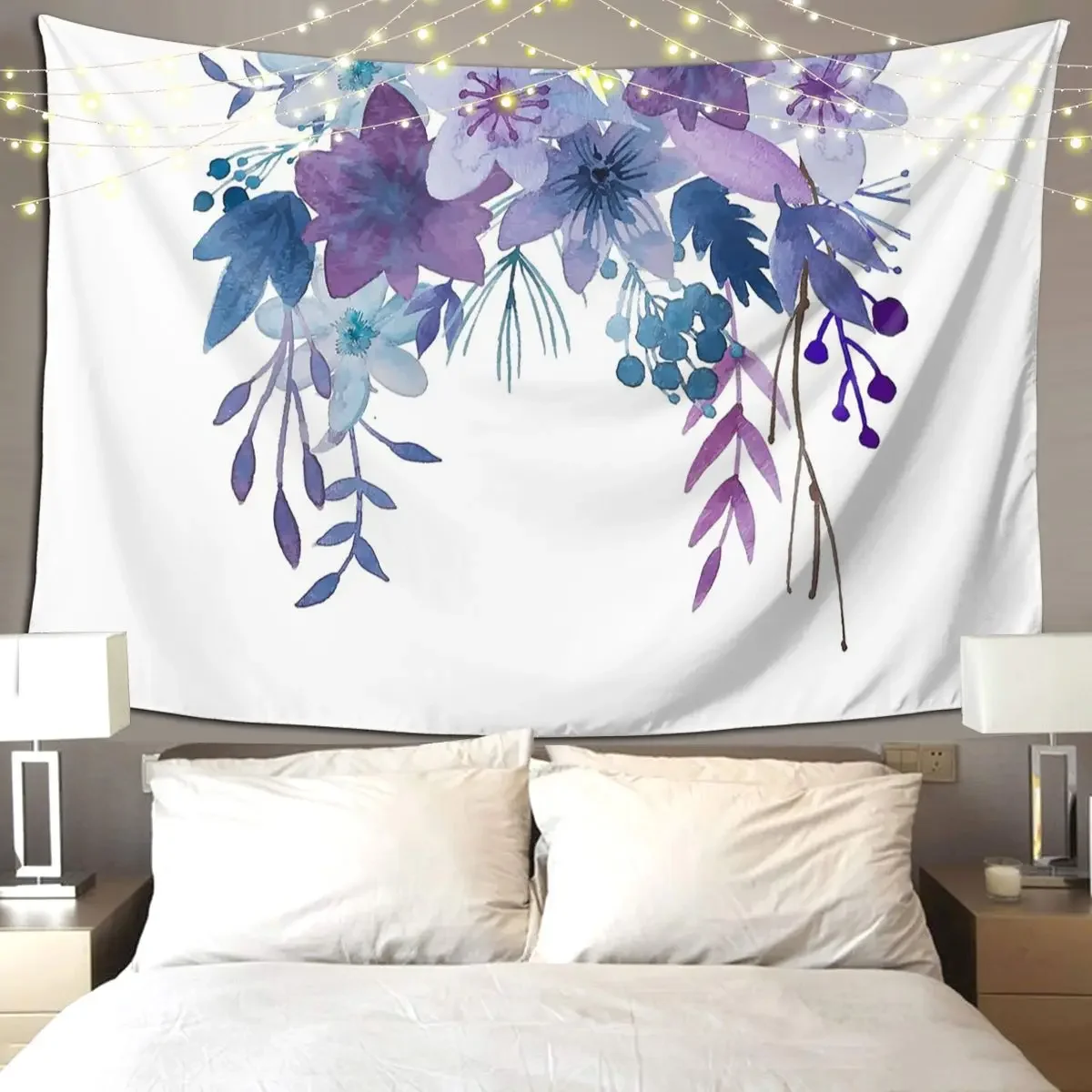 Blue Purple Flow Tapestry Hippie Wall Hanging Aesthetic Home Decoration Tapestries for Living Room Bedroom Dorm Room