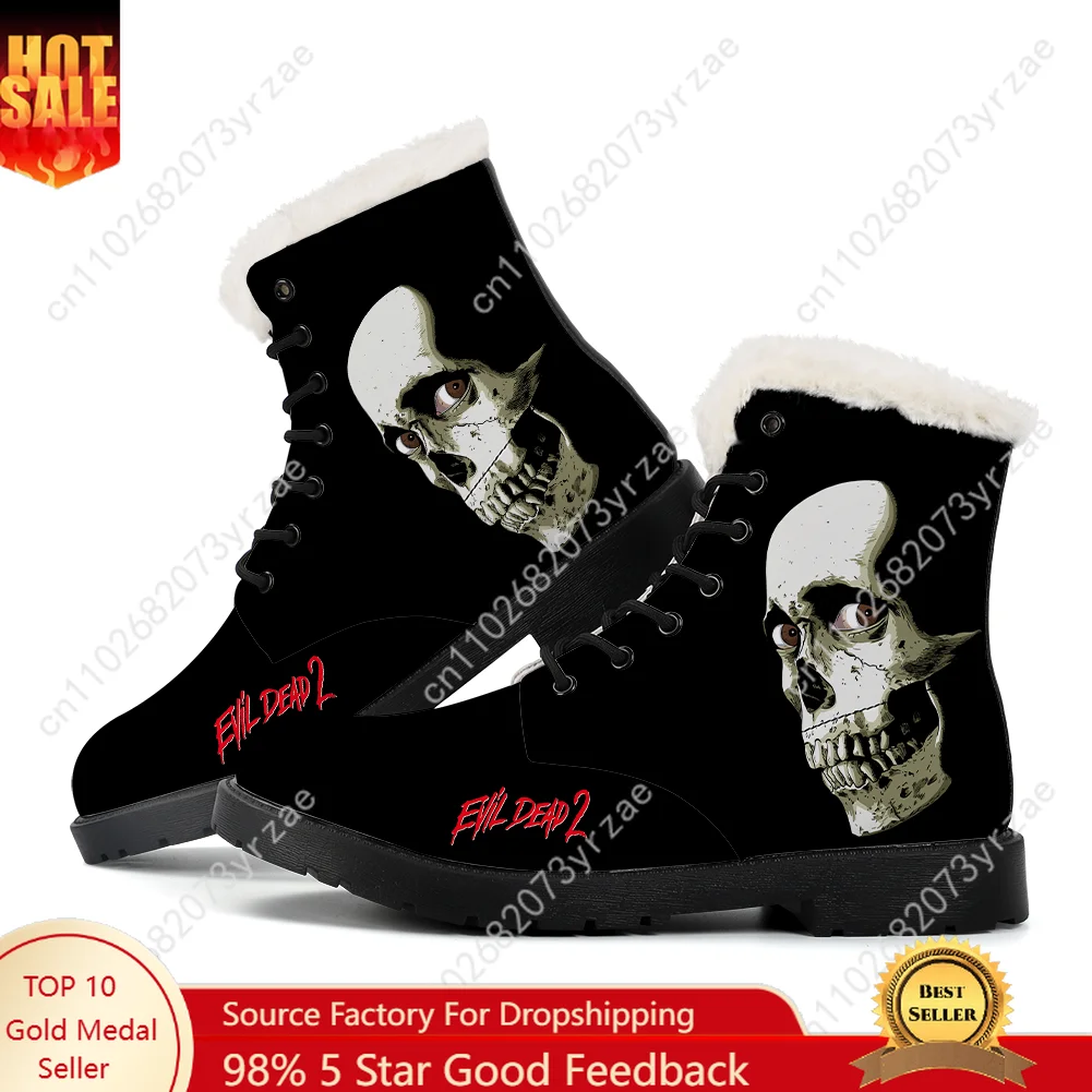 

Evil Dead II Plush Boot Men Women Teenager Casual Shoe Outdoor Warm Boot High Quality Personalized Fashion Pattern Custom Shoes