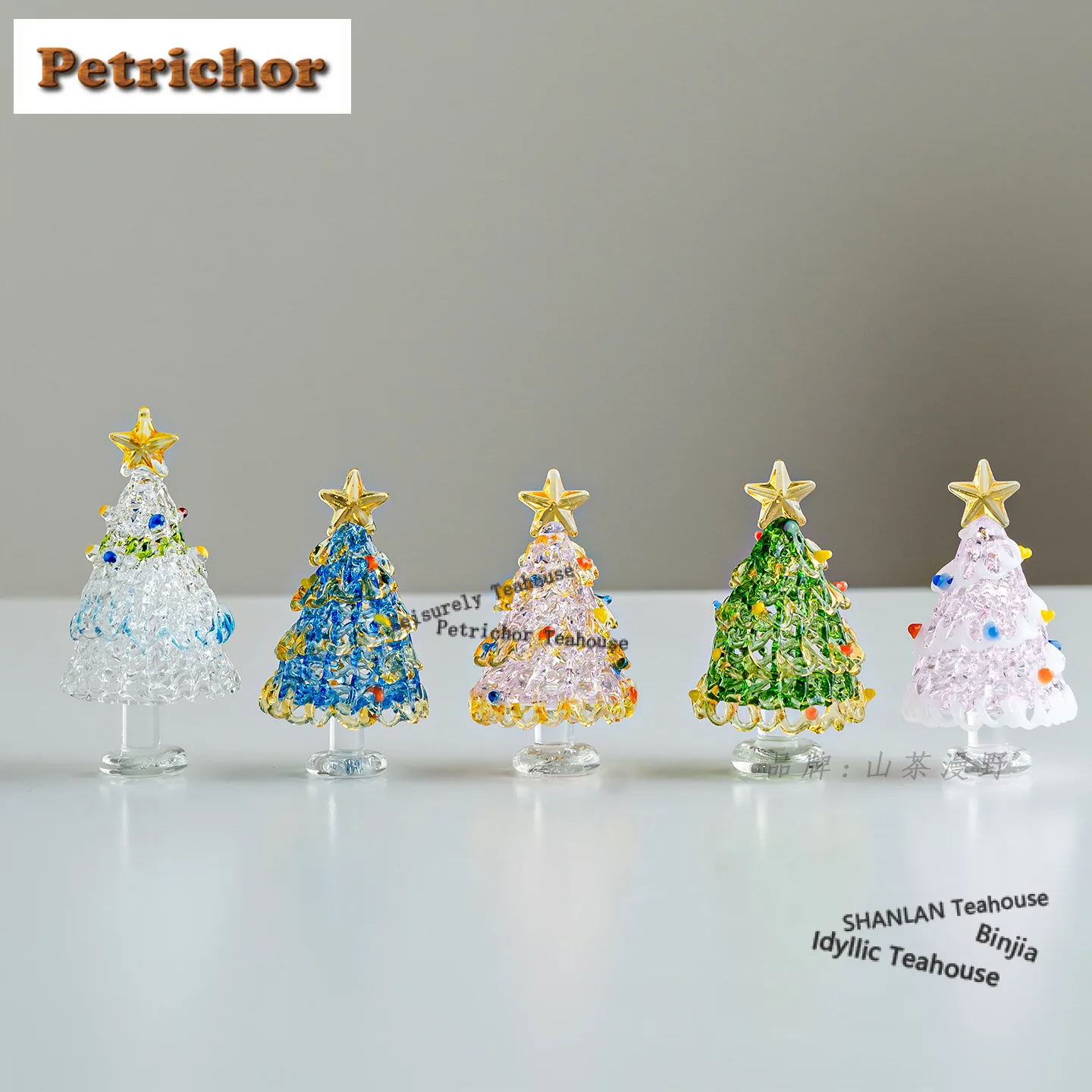 

Azure Stone Christmas Tree Tea Pet Creative Tea Games Tea Figurine Play Toys Tea Statue Ornaments Can Be Raised Tea Items Craft