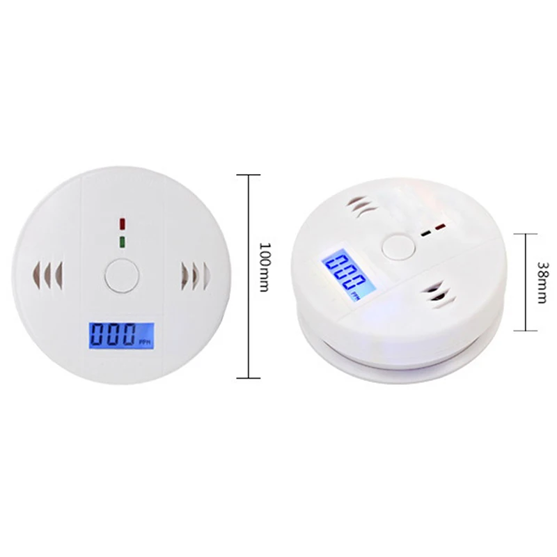 1Pcs LCD CO Sensor Work Alone Built In 85dB Siren Sound Independent Carbon Monoxide Poisoning Warning Alarm Detector