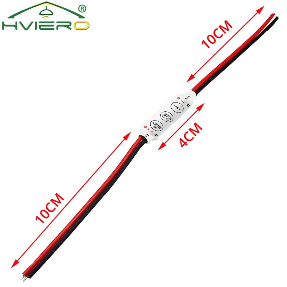 3 Toetsen Enkele Kleur LED Licht Mini Dimmer Afstandsbediening voor 2835 5050 2 Roze DC 5-24 V Flexibele Led Lamp Strip Vakantie Verlichting