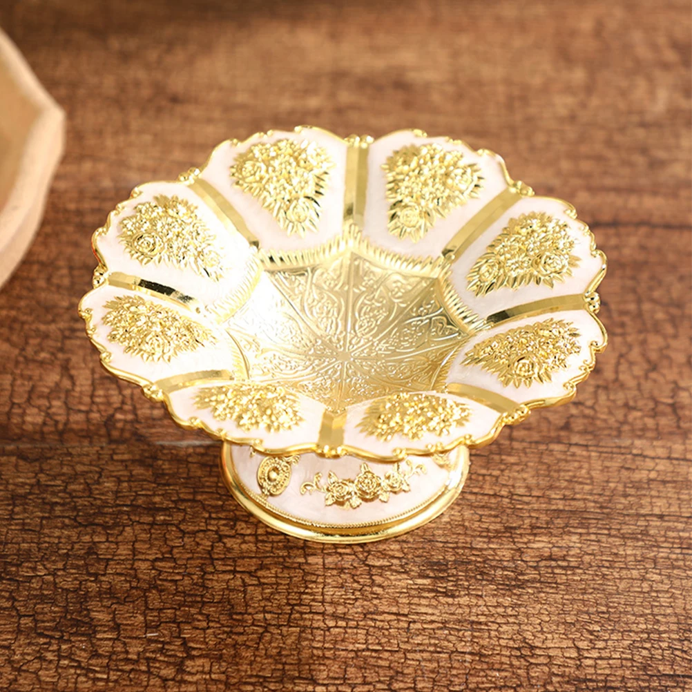

Fruit Plate Aluminum Alloy Round Snack Tray Home Storage Dessert Holder Fruit Dish Party Cake Plate Metal