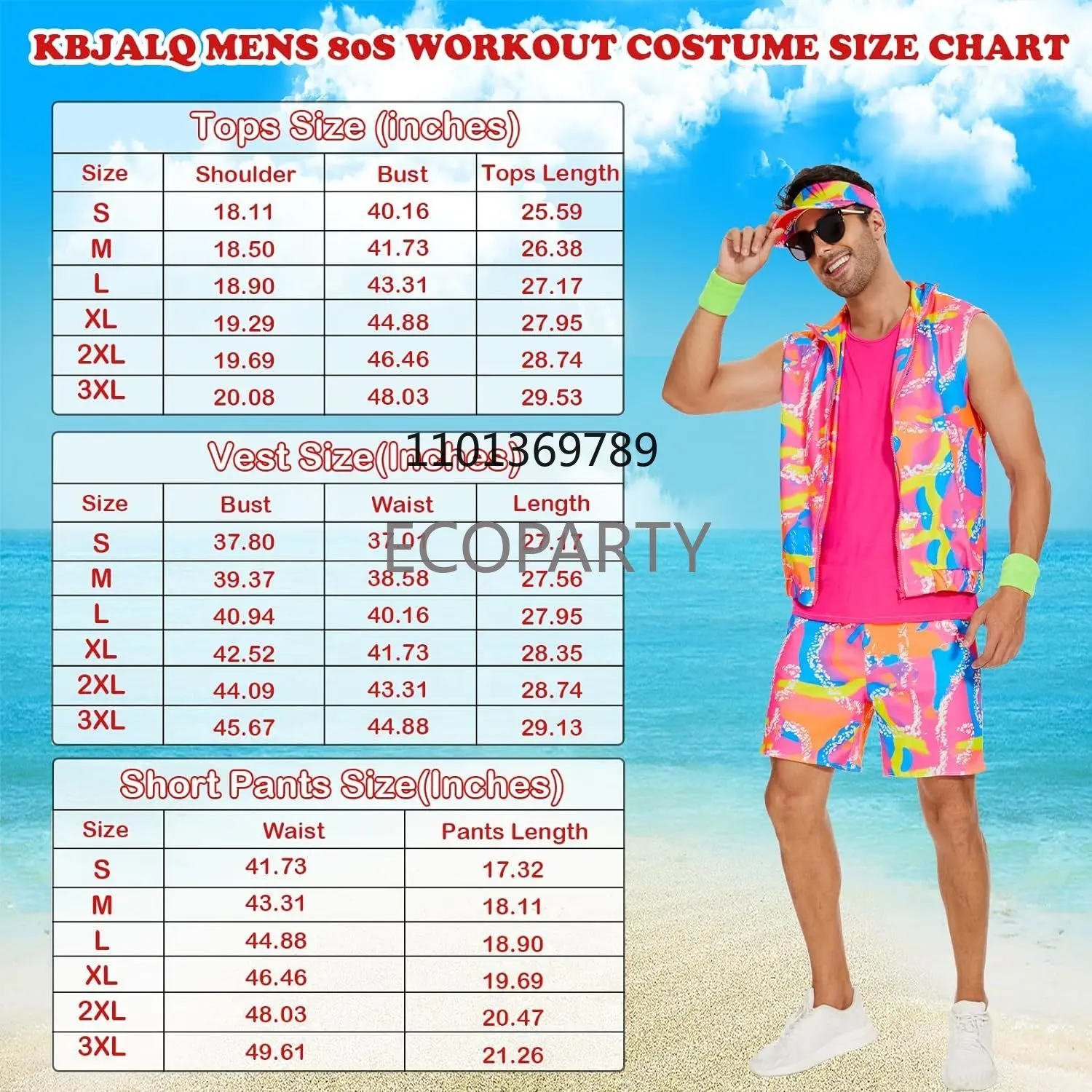 80S 90S Sport Workout Costume Halloween Costumes for Adult Mens Cosplay Outfits Swimwear Suit With Sun Hat disfraz para adulto