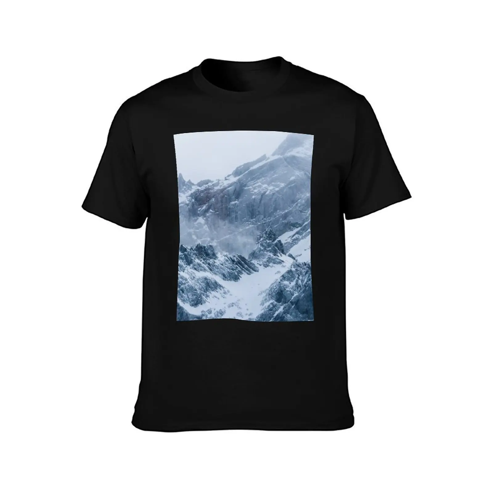 Mountains snow and fog T-Shirt Casual Fashion Print Tee Top