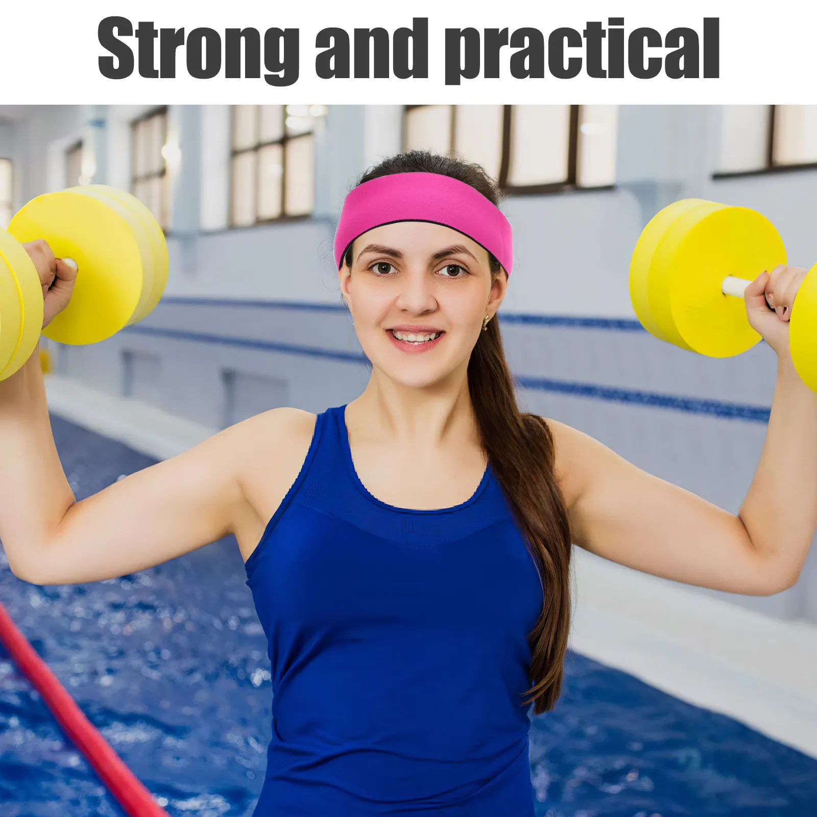 2Pcs Swimming Headband Waterproof Ear Protection Neoprene Ear Band for Swimmers Divers Pool Beach Sports Comfort Fit Reusable