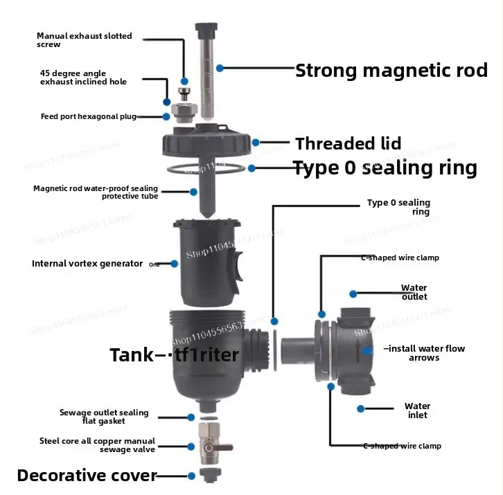 

heating boiler scale inhibitor floor heating return pipe TF1 decontamination household Wall-hung boiler magnetic filter