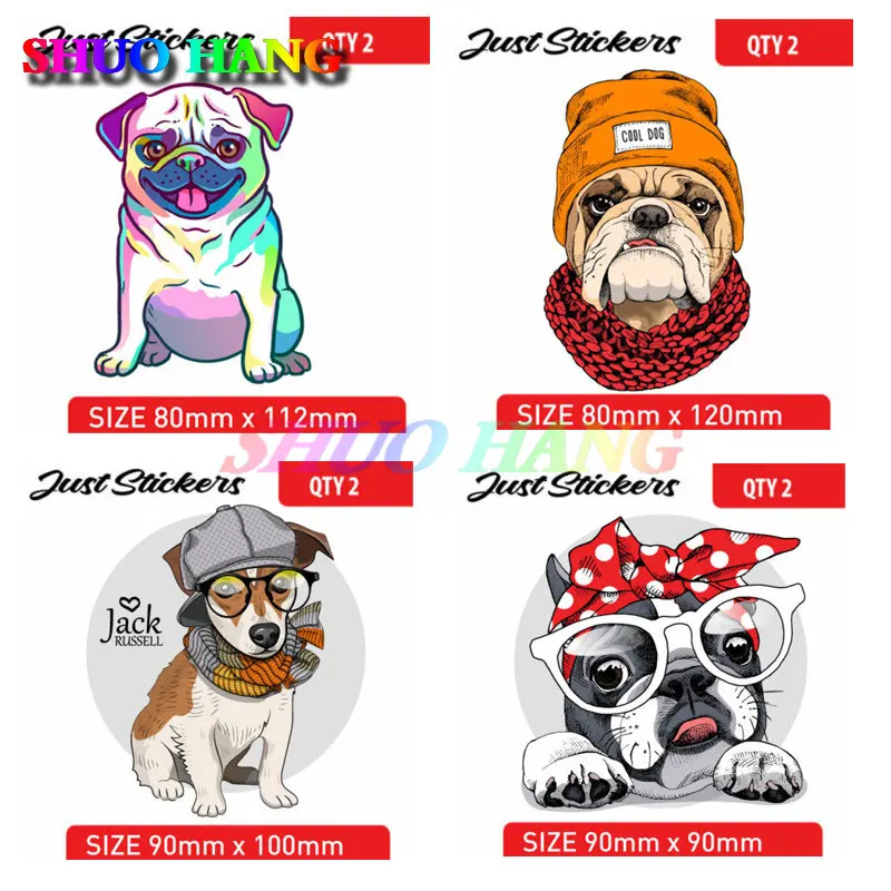 

Cute French Bulldog, Dog Basset Hound, Jack Russell, Pug Car Sticker Vinyl Auto Parts Window Motorcycle Racing Decal PVC