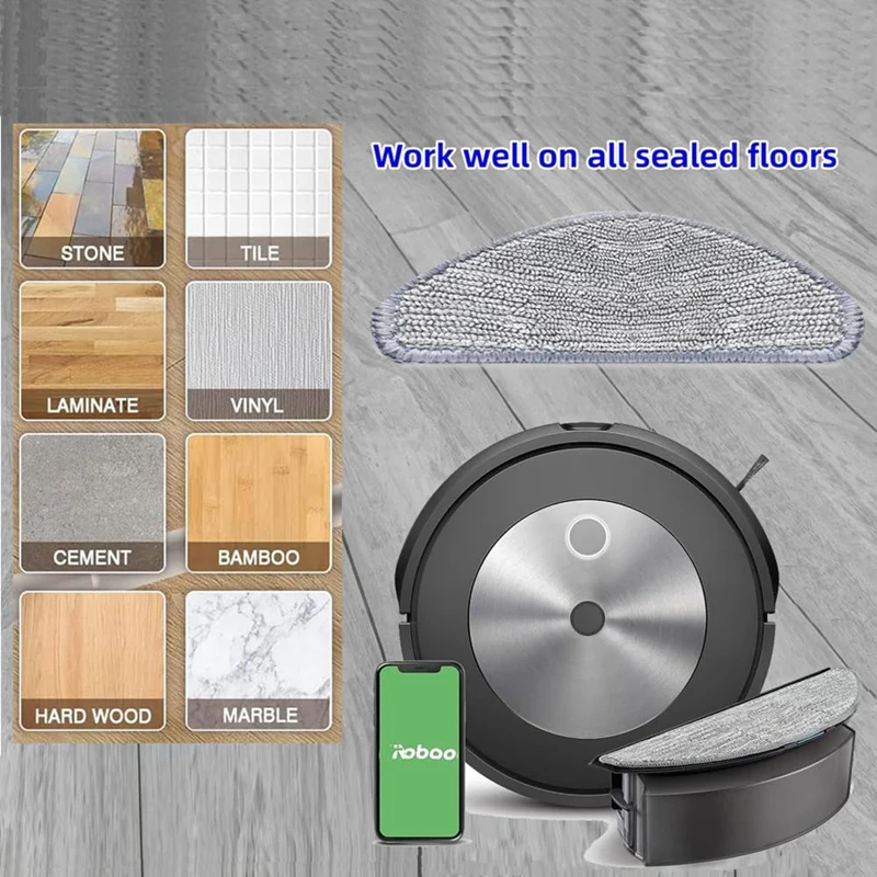 A23T Parts Accessories for iRobot for Roomba Combo i5, i5+, j5, j5+, Robot Vacuum Cleaner, Main Side Brush, Hepa Filter, Mop