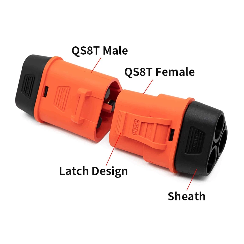 QS8T Connector with Locking Buckle for ESC Controller High Current Signal 3 Pin Three Wire Terminal Male Female Adapter Plug