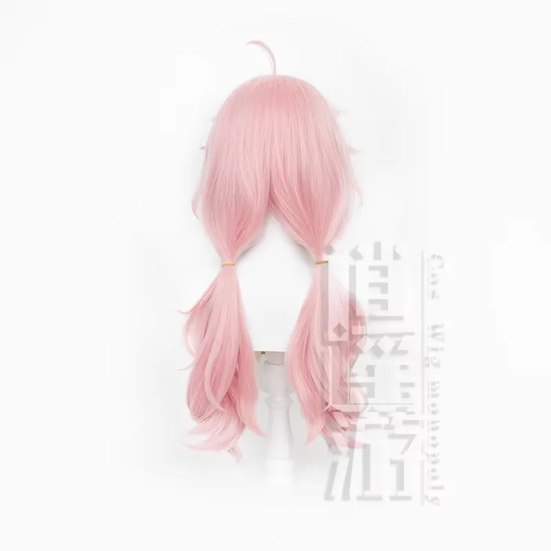 لعبة Wuthering موجات إنكور شعر مستعار تأثيري 65 سنتيمتر الوردي الأبيض مقاومة للحرارة الاصطناعية الشعر هالوين حفلة أنيمي تأثيري الباروكات + غطاء شعر مستعار