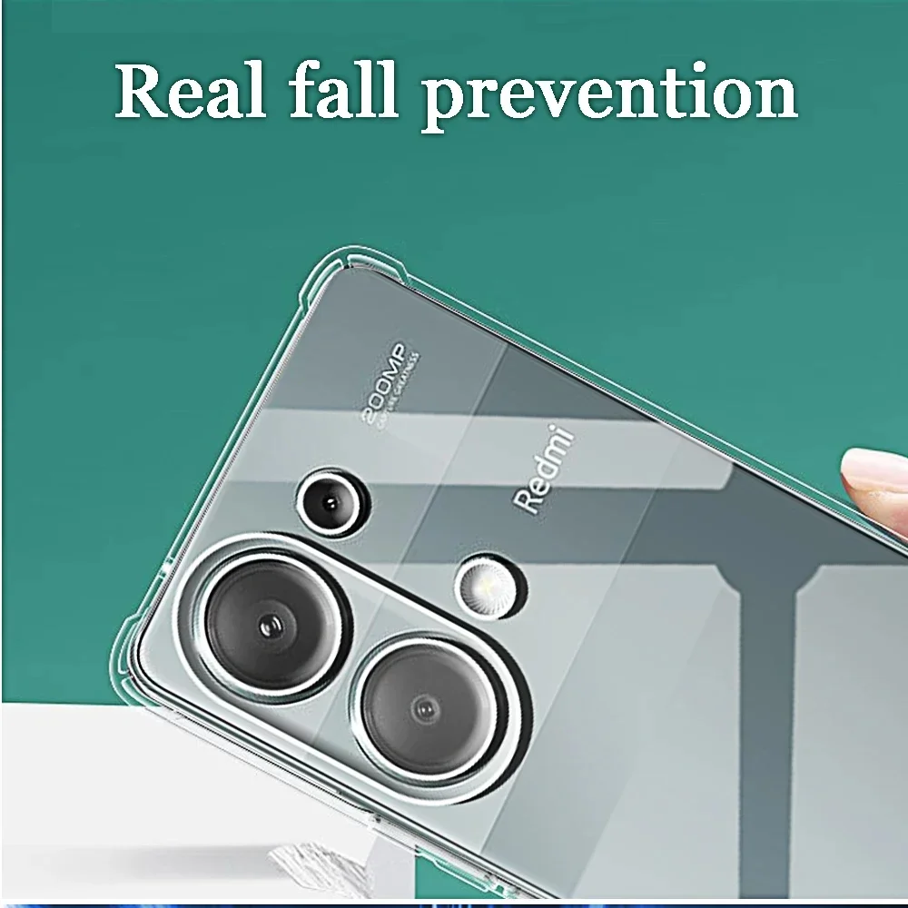 For Xiaomi Redmi Note 13 4G Case Xiaomi Redmi Note 13 Pro Plus 5G TPU Cover Original Clear Shockproof Cases