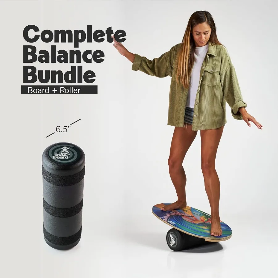 مدرب لوح التوازن الداخلي الأصلي لثبات القوة الأساسية والأداء الرياضي مثالي لركوب الأمواج والتزلج